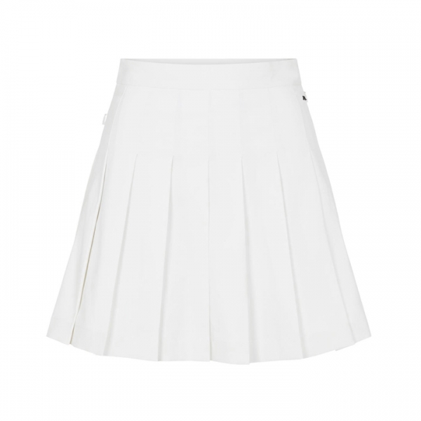 ◆당일◆25SS 아디나 ADINA 로고 플리츠 스커트 화이트 GWSD10005 0000