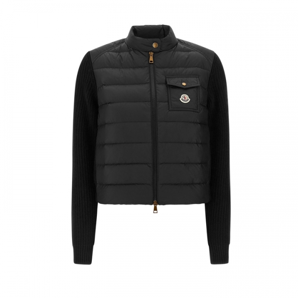 ◆당일◆25FW 로고 패치 니트 믹스 패딩자켓 블랙 9B000 28 M4281 999