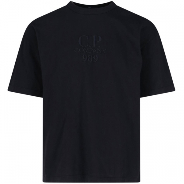 ◆당일◆25SS 로고 자수 티셔츠 블랙 18CMTS284A 005697G 999