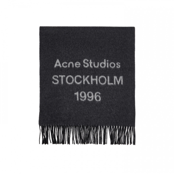 ◆당일◆26SS 시그니처 로고 울 머플러 블랙/화이트 CA0398 J83