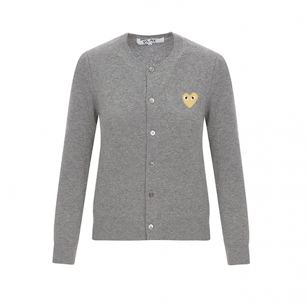 ◆당일◆26SS 골드 하트 와펜 패치 가디건 그레이 AX-N049-051-3