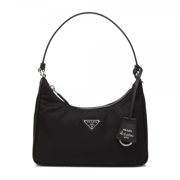 26SS 삼각 로고 리에디션 2005 나일론 미니 숄더백 블랙 1N204X R064 F0002