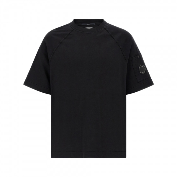 26SS 렌즈 와펜 라이프 플리스 반팔 티셔츠 블랙 20CMSS034A 002246G 999