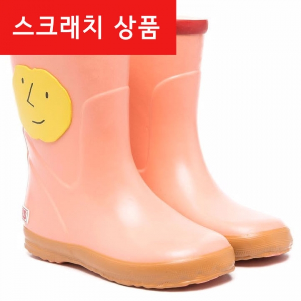 ◆스크래치◆키즈 옐로우 페이스 레인부츠 핑크 221AI015 514