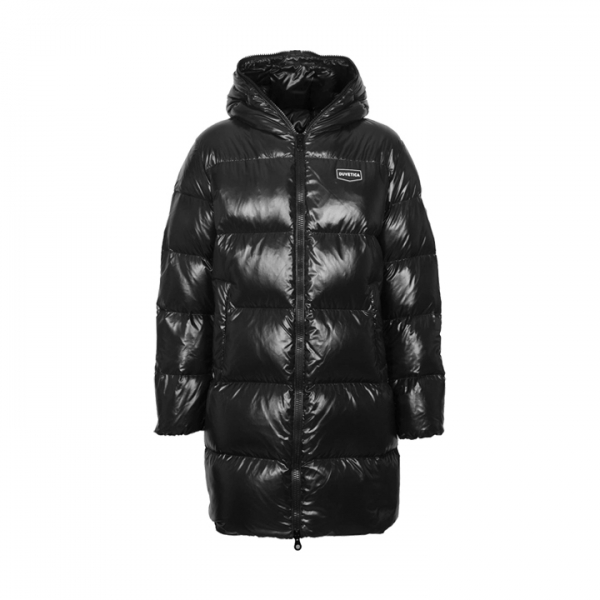 ◆당일◆25FW 티보 TIVO 로고 패치 후드 패딩 자켓 블랙 VUDJ08426K0001 BKS