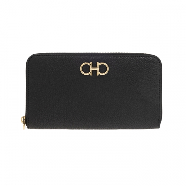 ◆당일◆26SS 더블 간치니 콘티넨탈 장지갑 블랙 22-0405 0758661