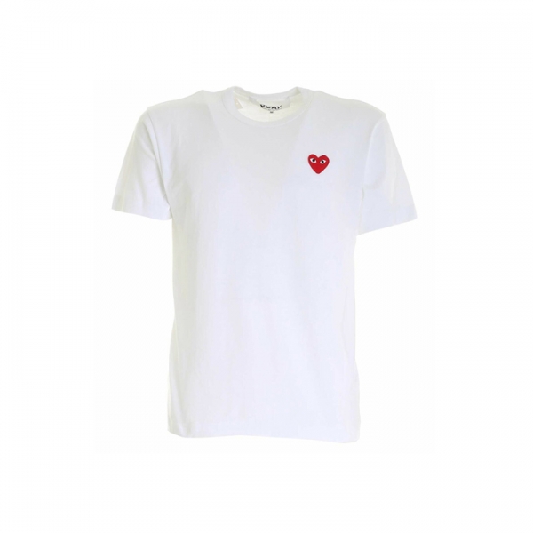 ◆당일◆26SS 레드 하트 와펜 패치 티셔츠 화이트 AX-T108-051-2