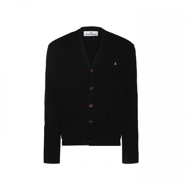 ◆당일◆25FW ORB 로고 자수 알렉스 ALEX 가디건 블랙 27010014 Y0021 N401