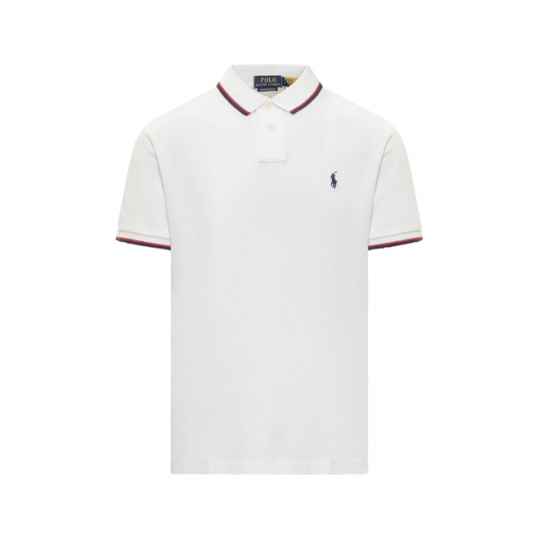 ◆당일◆26SS 포니 자수 커스텀 슬림핏 폴로 티셔츠 화이트 710842621 002