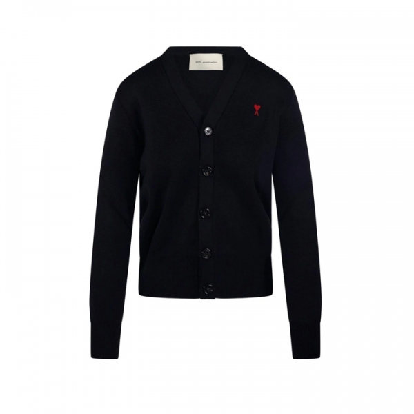 ◆당일◆26SS 스몰 하트 로고 브이넥 가디건 블랙 FKC374 001 009