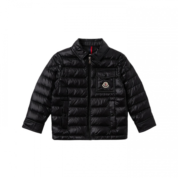 ◆키즈◆키즈 모리용 MOURILLON 로고 패치 카라 패딩자켓 블랙 1G000 04 597Y4 999