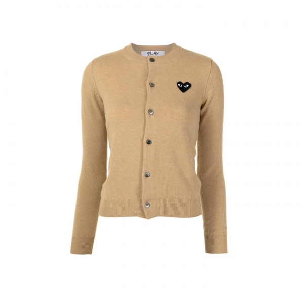 ◆당일◆26SS 블랙 하트 와펜 패치 가디건 베이지 AX-N023-051-3