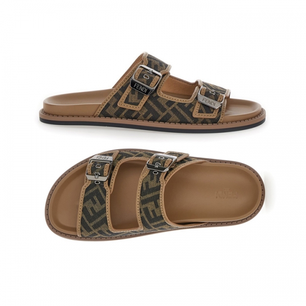 ◆당일◆26SS FF 자카드 패브릭 샌들 브라운 7X1604 AJZF F1ICN