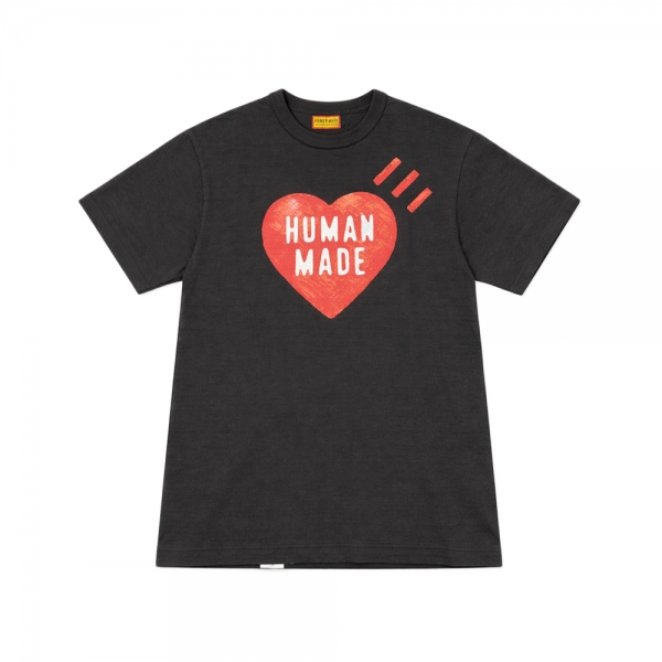 26SS 하트 프린팅 반팔 티셔츠 블랙 HM30TE015 BLACK