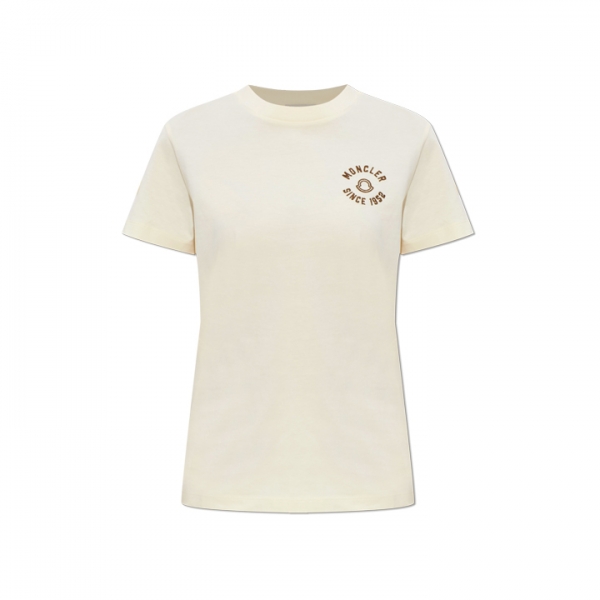 ◆당일◆26SS 로고 자수 티셔츠 아이보리 8C000 30 89AUO 034