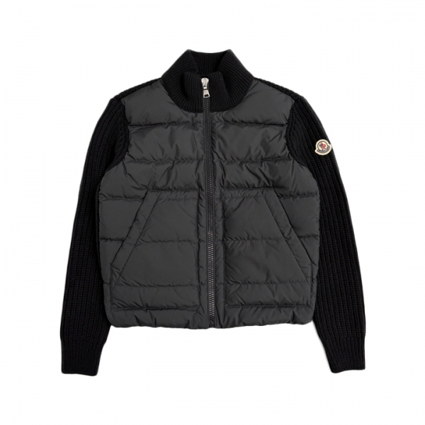 ◆키즈◆키즈 로고 패치 니트 믹스 경량패딩 블랙 K2 954 9B000 08 M1241 999