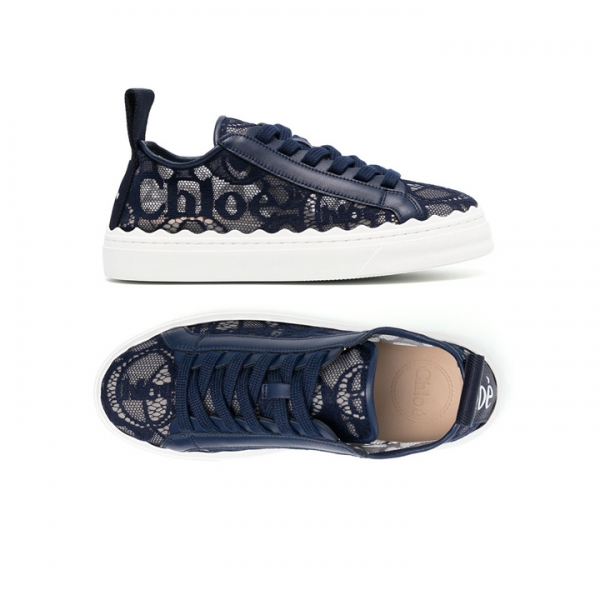 ◆당일◆26SS 로렌 LAUREN 레이스 스니커즈 네이비 CHC19U108D2 4A8