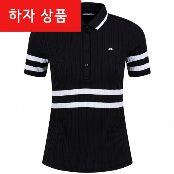 ◆하자◆모이라 MOIRA 로고 라이닝 카라 티셔츠 블랙 GWJT07578 9999
