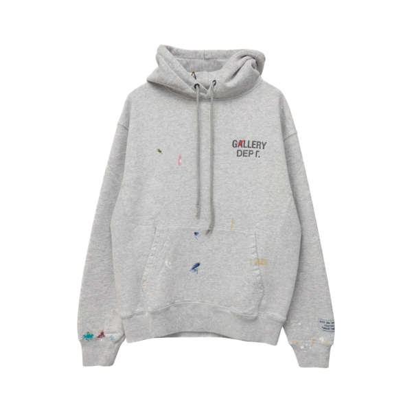 26SS 페인트 로고 프린트 후드티 라이트그레이 GPH-50044 LHGY