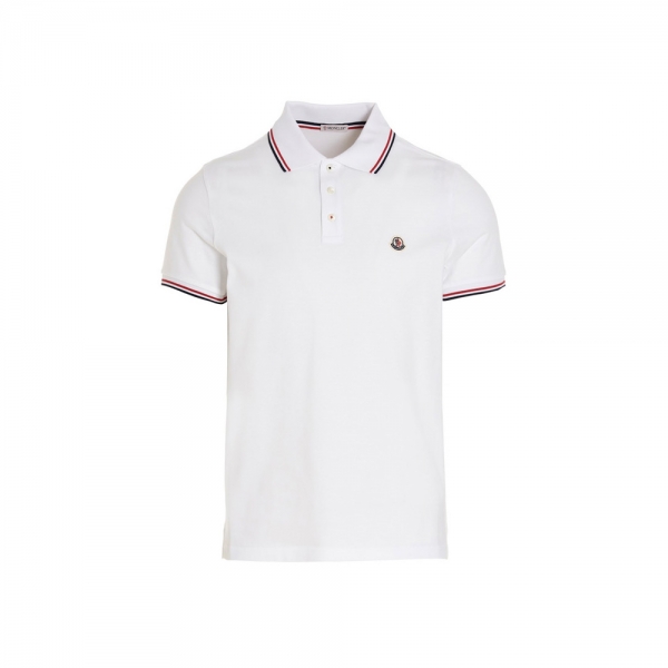 26SS 로고 패치 삼선 PK 티셔츠 화이트 8A703 00 84556 001