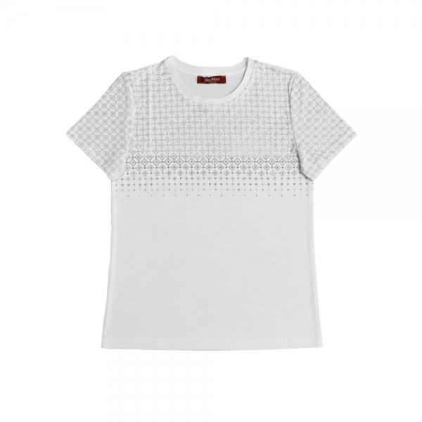 26SS MSTPUGNALE 라인스톤 로고 티셔츠 화이트 2616971011 004