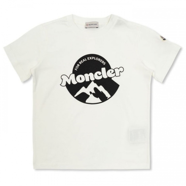 ◆키즈◆25SS 여성 로고 패치 티셔츠 화이트 8C000 25 89AFV 034