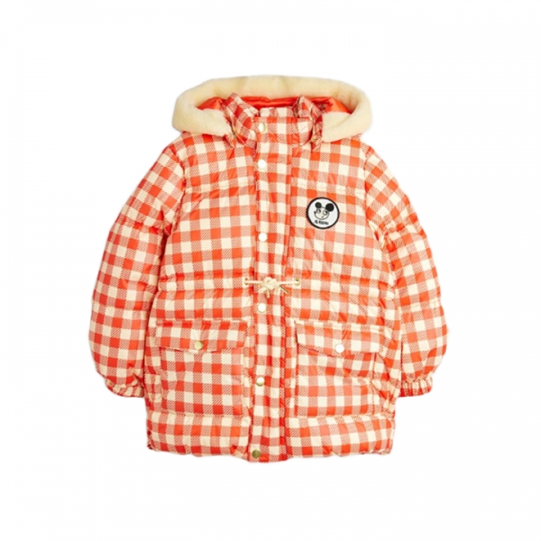 ◆키즈◆키즈 리츠라츠 패치 깅엄 체크 푸퍼 자켓 레드 25710110 42