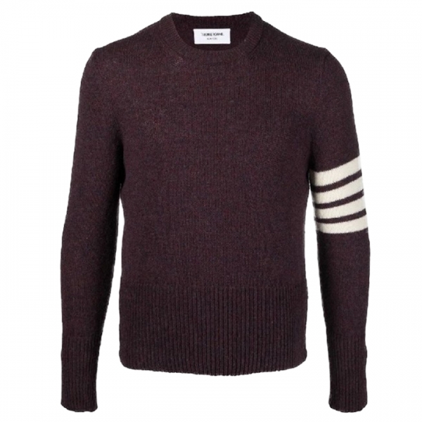 ◆당일◆24FW 사선완장 크루넥 풀오버 울 니트 버건디 MKA317A 01085 614