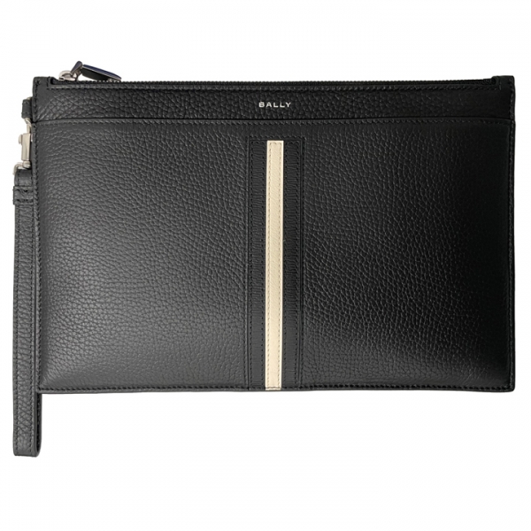 ◆당일◆23FW RBN 로고 스트라이프 클러치백 블랙 6304957