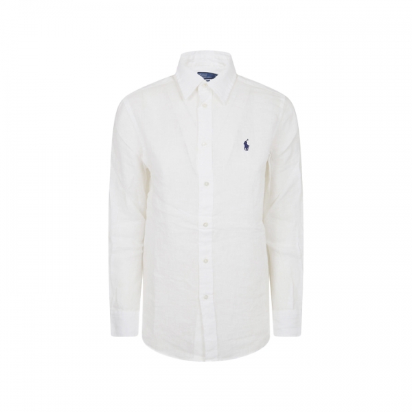 ◆당일◆26SS 포니 자수 클래식핏 린넨 셔츠 화이트 211970730 518