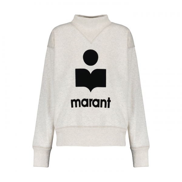 ◆당일◆26SS 모비 MOBY 벨벳 로고 맨투맨 에쿠르 SW0003FA A1M07E 23EC