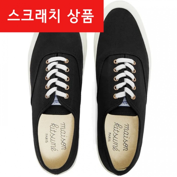 ◆스크래치◆캔버스 레이스업 스니커즈 블랙 CU04706WW9000 BK