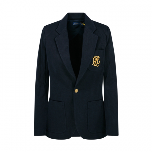 ◆당일◆26SS 로고 자수 금장 버튼 블레이저 자켓 네이비 211795348 002