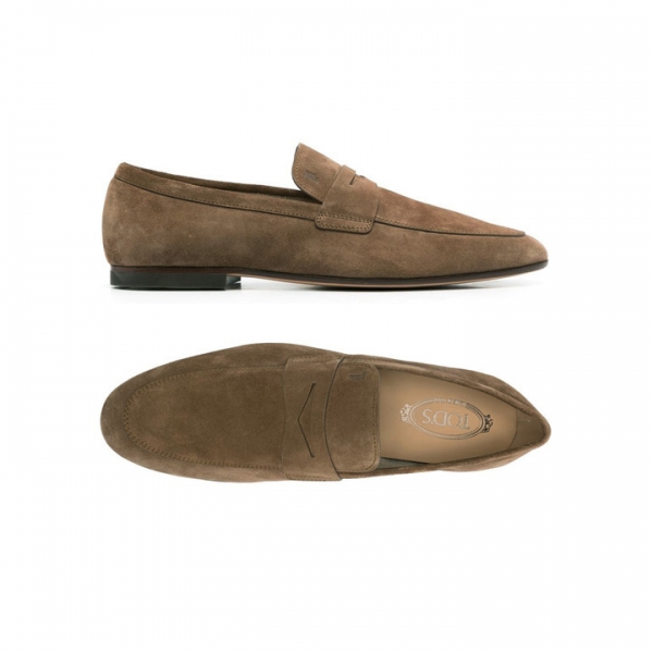 ◆당일◆26SS 모카시노 스웨이드 페니 로퍼 브라운 XXM38K0GG10 RE0 S818