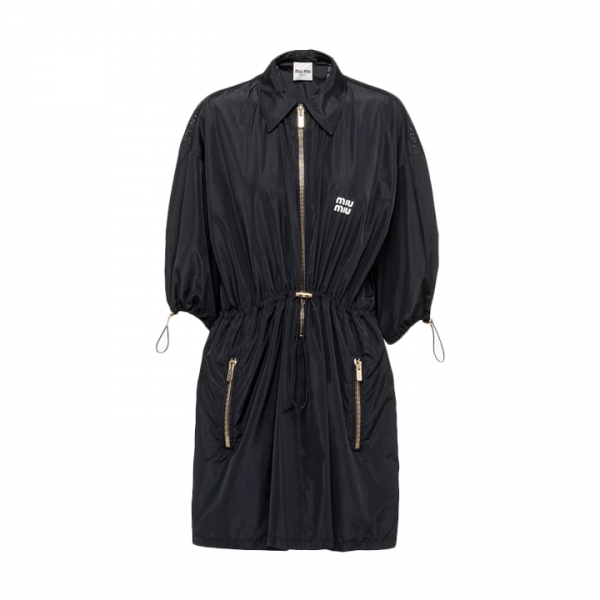 ◆당일◆25FW 테크니컬 실크 미니 드레스 블랙 MF4806 121G F0002