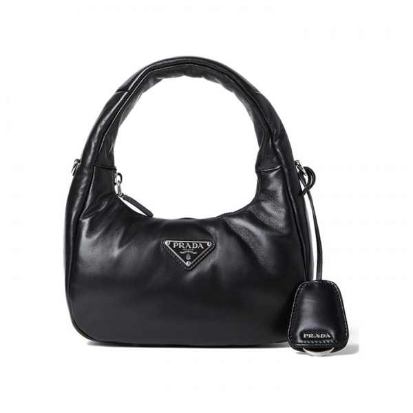 ◆당일◆25FW 삼각 로고 소프트 패딩 크로스&호보백 블랙 1BA384 2DYI F0002