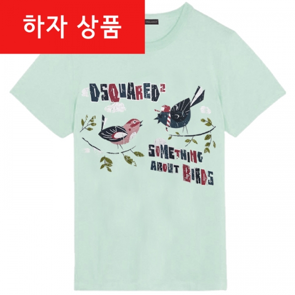 ◆하자◆로고 그래픽 프린팅 티셔츠 에메랄드 71GC664 072