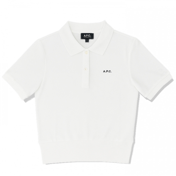 ◆당일◆25FW 자수 스몰 로고 폴로 티셔츠 화이트 COGWZ F26522 AAB
