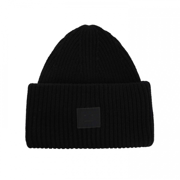 ◆당일◆25FW 라지 페이스 패치 울 비니 블랙 C40424 900