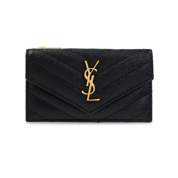 ◆당일◆26SS 금장 모노그램 플랩 카드지갑 블랙 612808 BOW01 1000