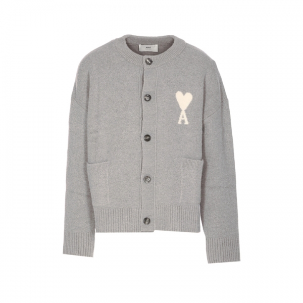 ◆당일◆25FW 빅하트 로고 알파카 가디건 그레이 UKC366 KN0135 058