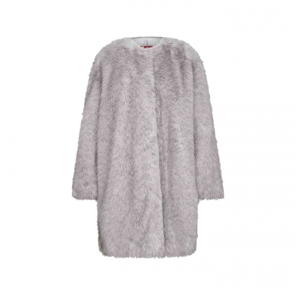 ◆당일◆25FW 에로스 EROS 퍼 라운드넥 코트 펄 그레이 2526456012 001