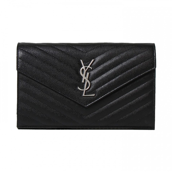 ◆당일◆25FW 은장 모노그램 마틀라세 체인백 블랙 377828 BOW02 1000