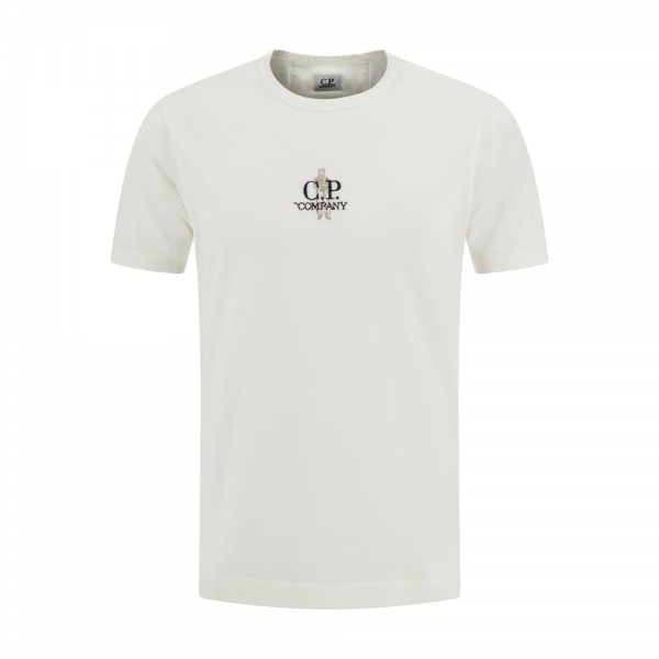 26SS 세일러 로고 엠보 프린팅 티셔츠 화이트 20CMTS215A 006057O 103