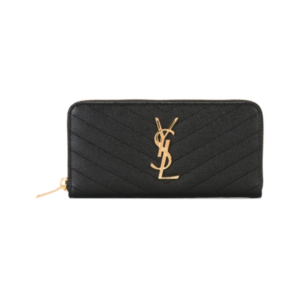 ◆당일◆26SS 금장 모노그램 지퍼 장지갑 블랙 358094 BOW01 1000