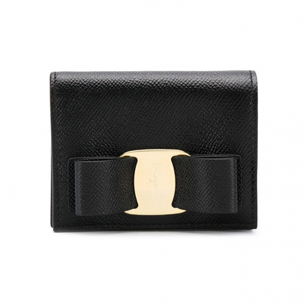 ◆당일◆26SS 금장 바라 보우 코인 반지갑 블랙 22-D515 0725300