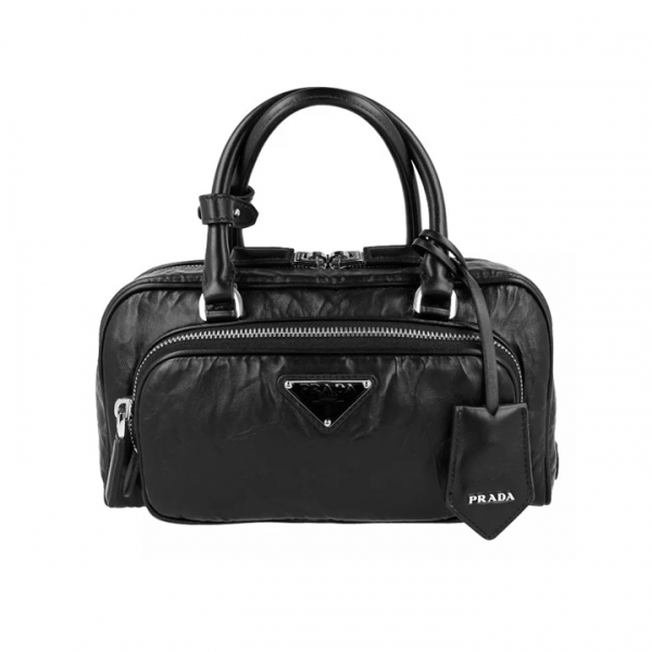 ◆당일◆25FW 삼각 로고 앤티크 토트&크로스백 블랙 1BB099 UVL F0002