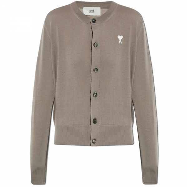 ◆당일◆25SS 하트 로고 크루넥 가디건 다크베이지 FKC221 KN0025 0952