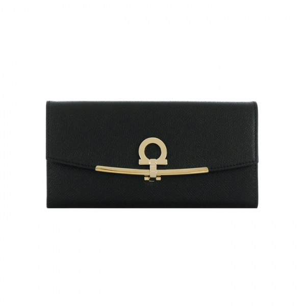 ◆당일◆26SS 간치니 클래스프 장지갑 블랙 22-D150 0683312