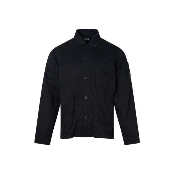 ◆당일◆25FW 렌즈 와펜 가먼트다이 셔츠자켓 블랙 19CMOS079A 110201G 999